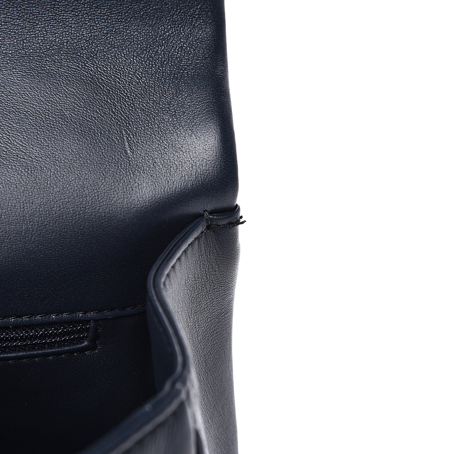 Lambskin Quilted Easy Carry Flap Navy