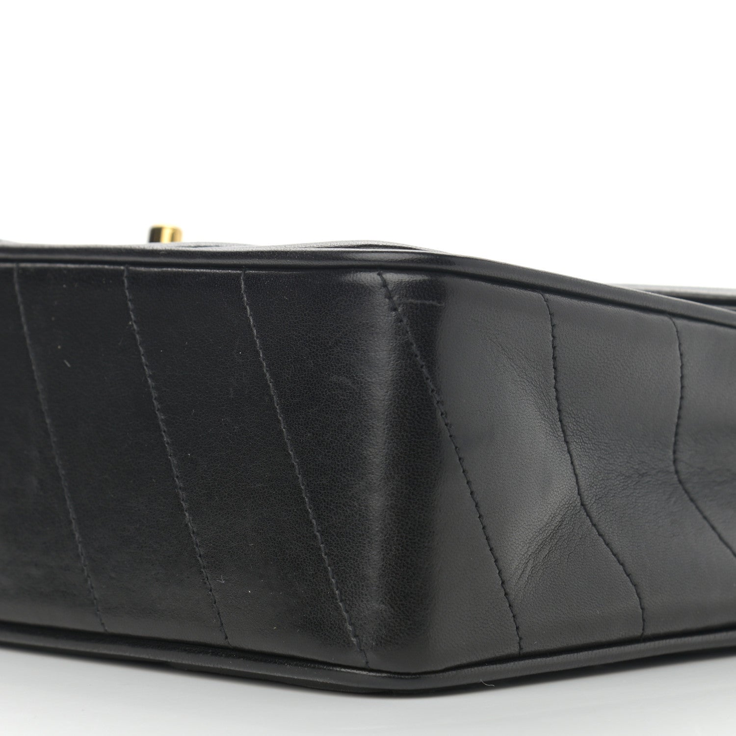 Chanel Lambskin Chevron Medium Flap Bag Black 11 of 13