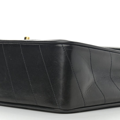 Chanel Lambskin Chevron Medium Flap Bag Black 11 of 13