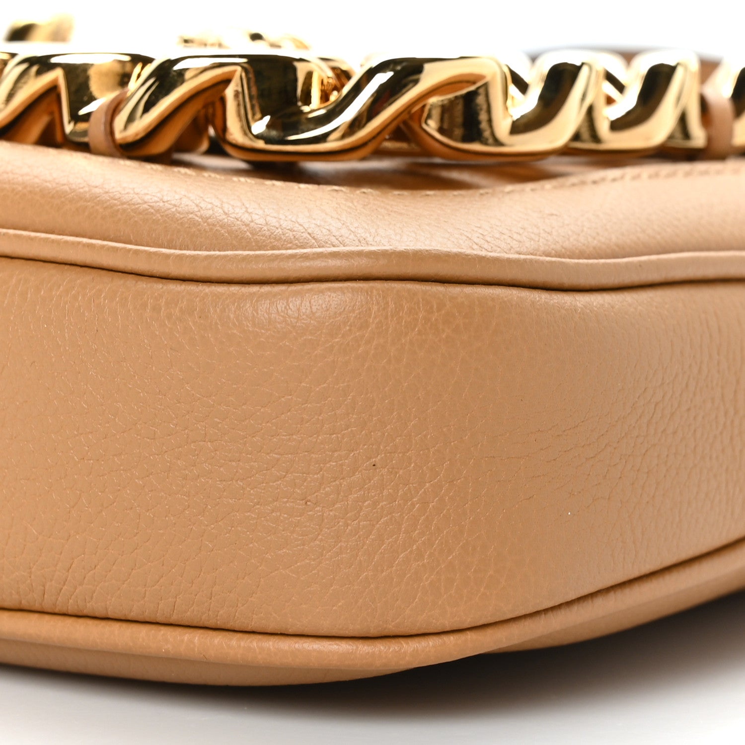 Versace Calfskin La Medusa Small Chain Hobo Bag Brown 9 of 10