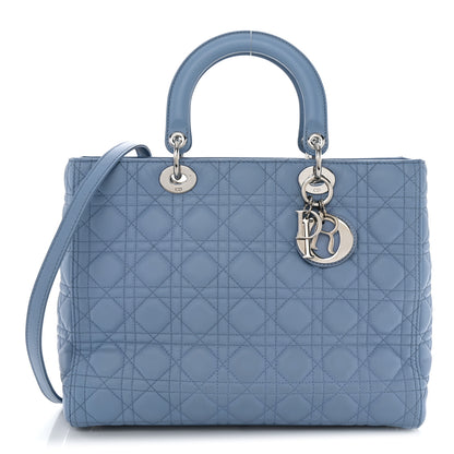 Christian Dior Lambskin Cannage Large Lady Dior Light Blue 1 of 11