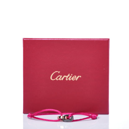Cartier 18K Pink Gold Ceramic 4 Diamond LOVE Cord Bracelet Hot Pink 8 of 8
