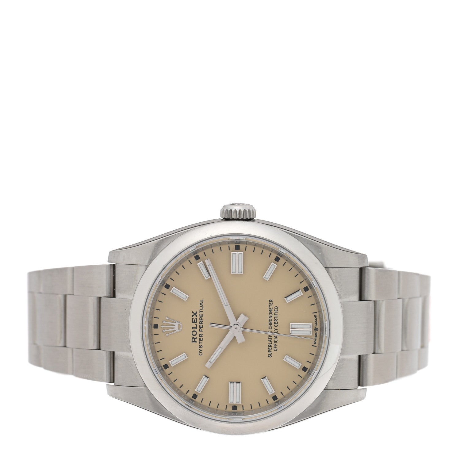Rolex Stainless Steel 36mm Oyster Perpetual Watch Beige 126000 2 of 5