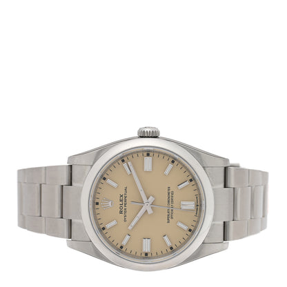 Rolex Stainless Steel 36mm Oyster Perpetual Watch Beige 126000 2 of 5
