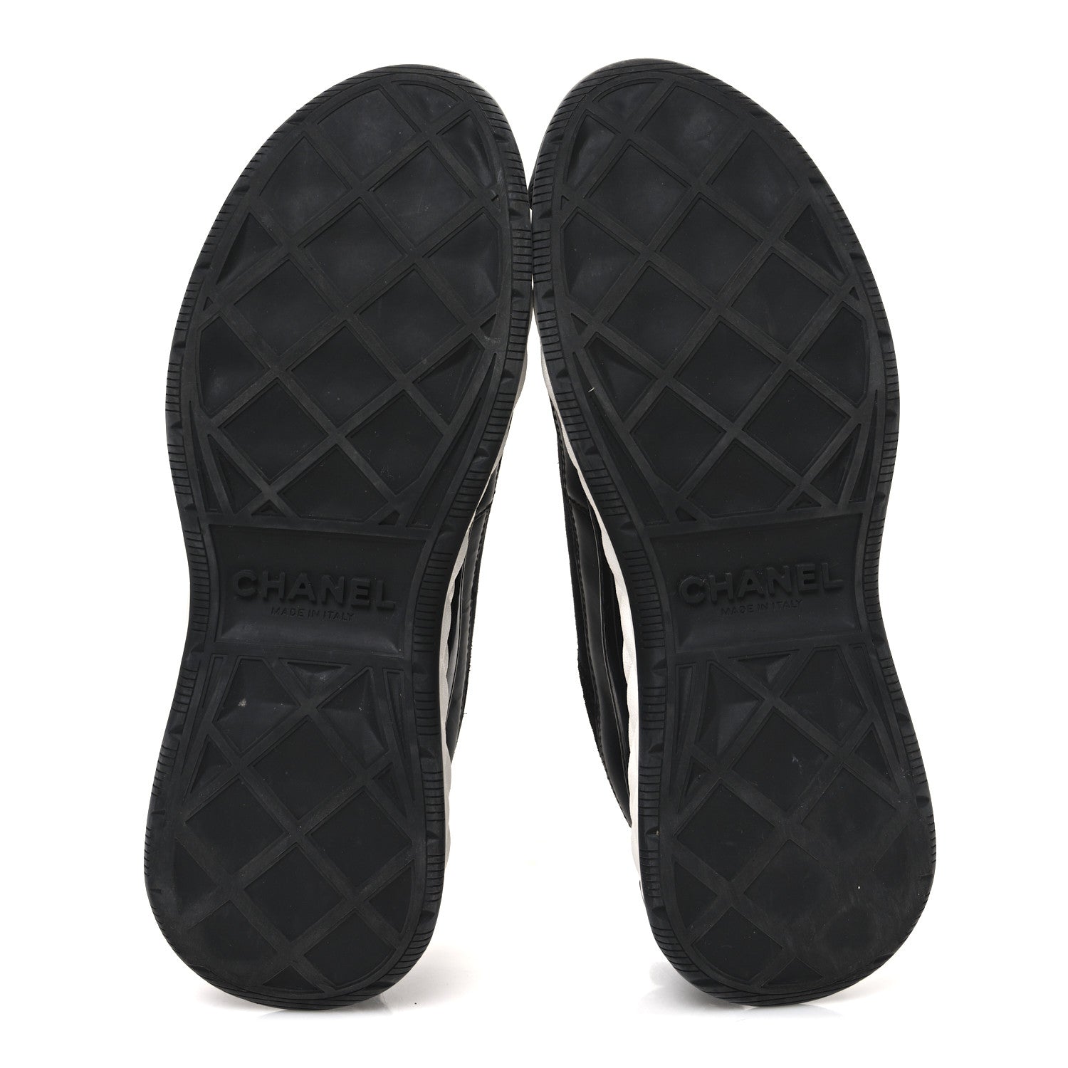 Chanel Velvet Calfskin Mixed Fibers CC Sneakers 37.5 Black 7 of 11