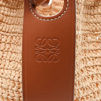 Loewe Raffia Calfskin Balloon Bucket Bag Natural Tan 6 of 9