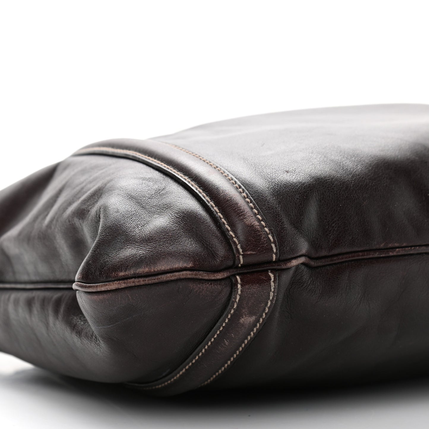Calfskin Medium Britt Hobo Dark Brown