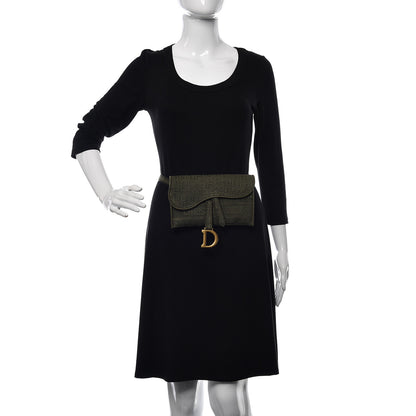 Christian Dior Oblique Saddle Belt Bag Green 2 of 10