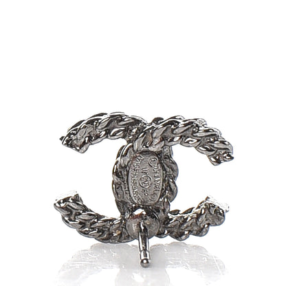 Chanel Ruthenium Crystal CC Earrings Gold 4 of 4