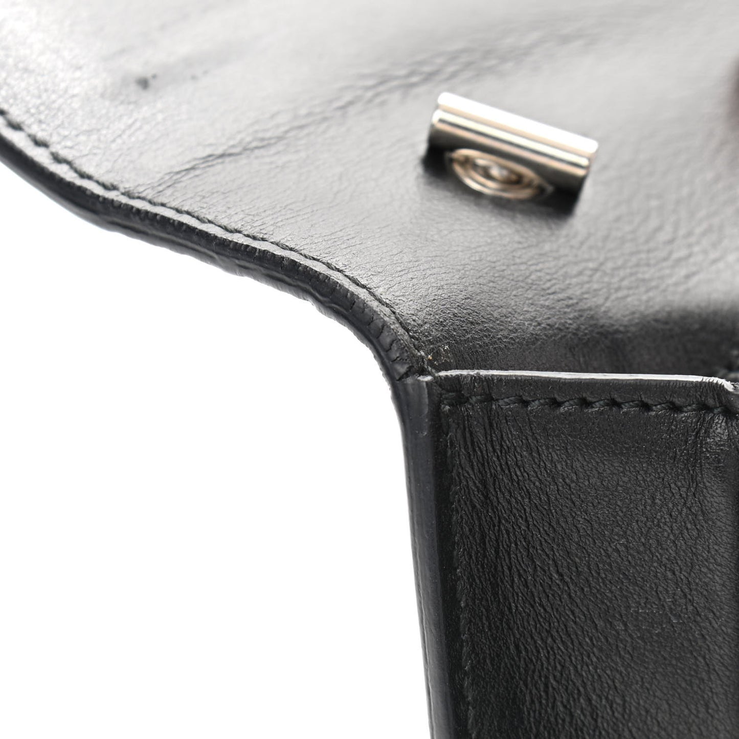 Perforated Calfskin Patent Ginny Bow Crossbody Bag Black