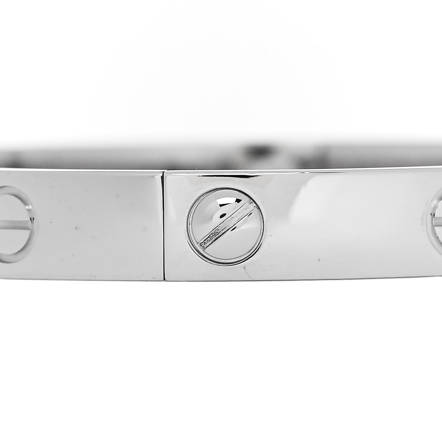 18K White Gold 4 Diamond LOVE Bracelet 16