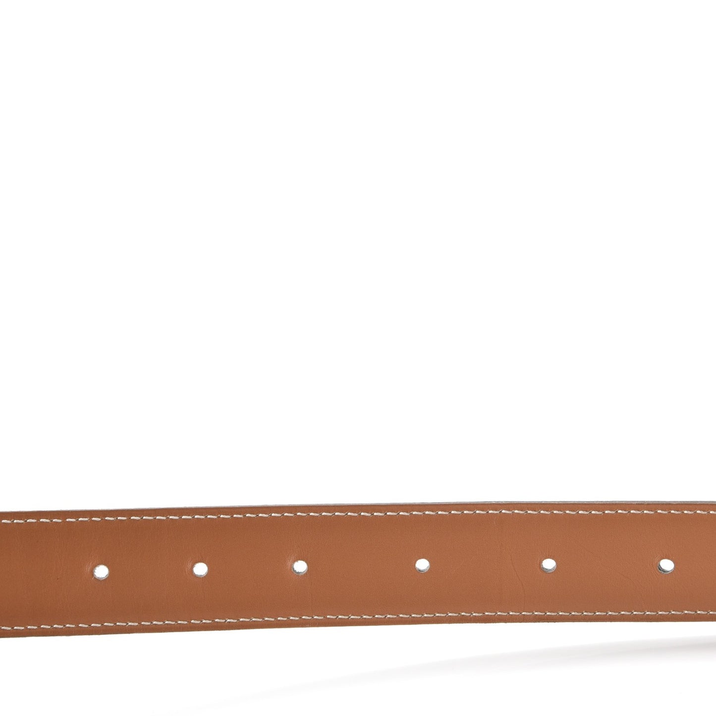 Chamonix Epsom Reversible 32mm Belt Strap 95 Gold Blanc