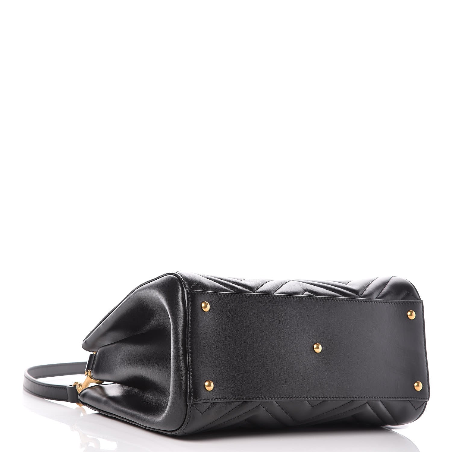 Gucci Calfskin Matelasse Small GG Marmont Tote Black 4 of 9