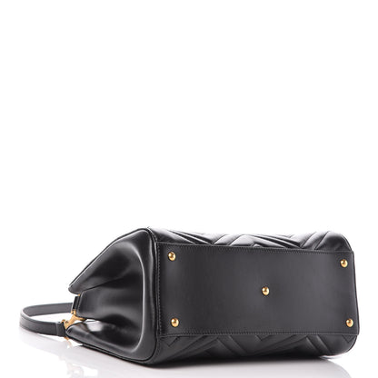 Gucci Calfskin Matelasse Small GG Marmont Tote Black 4 of 9