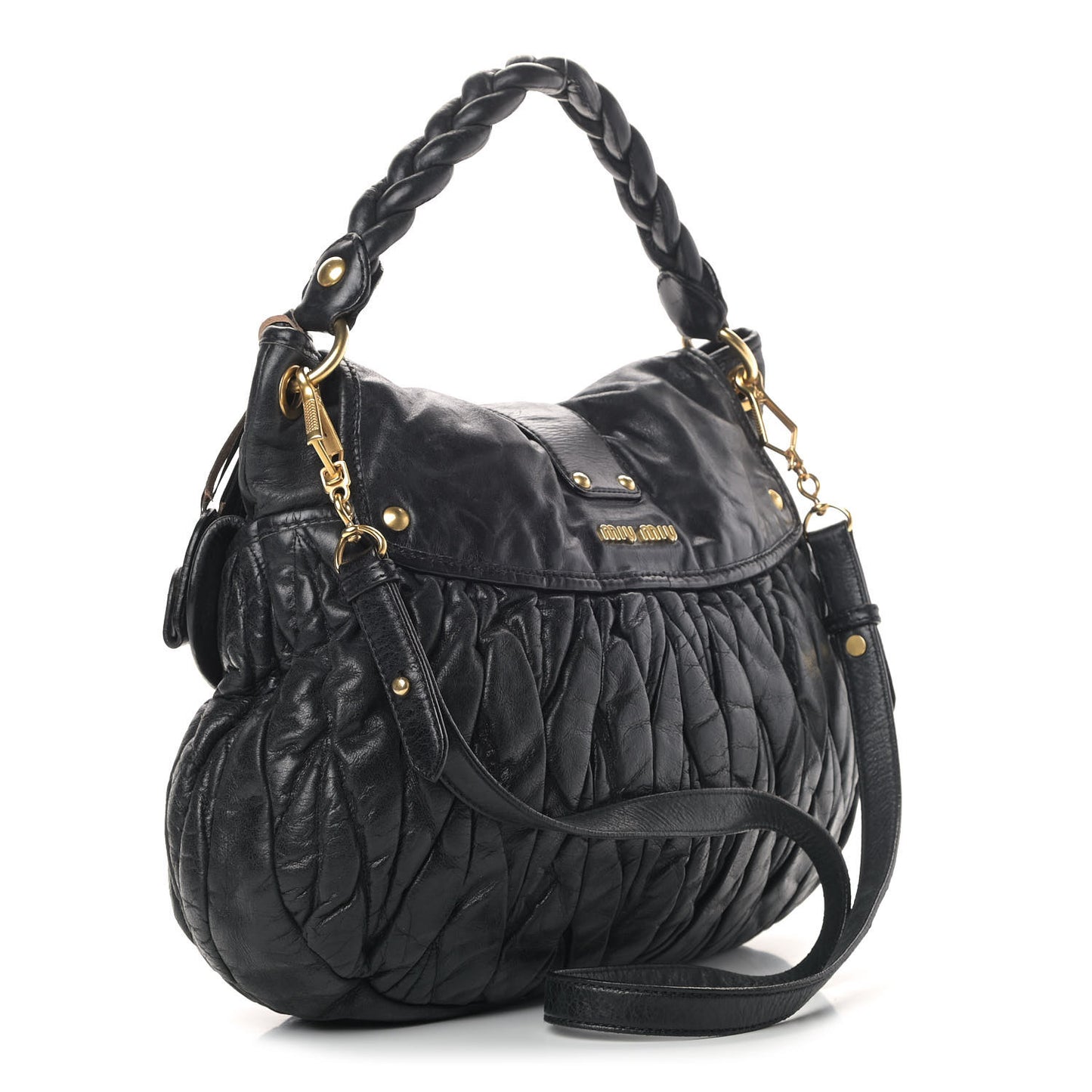 Nappa Matelasse Coffer Hobo Black
