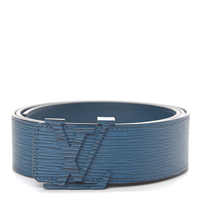 Louis Vuitton Epi 40mm LV Initiales Belt 95 38 Cyan 1 of 6