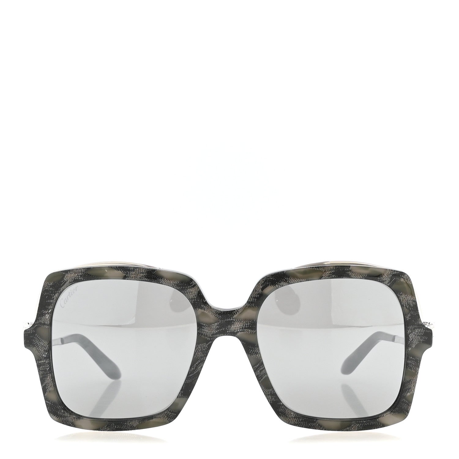 Cartier Metal Panthère de Cartier Square Sunglasses Grey 2 of 9