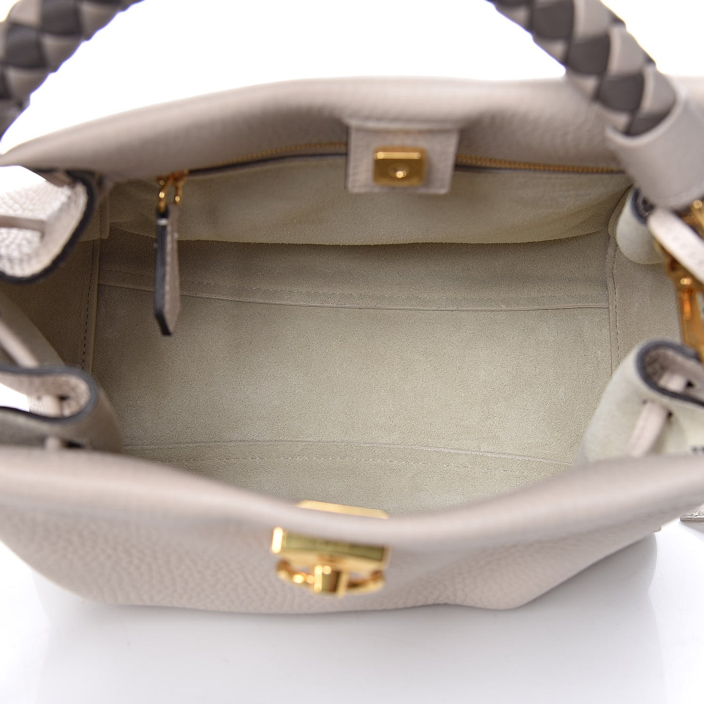 Heavy Grain Small Iris Tote Chalk
