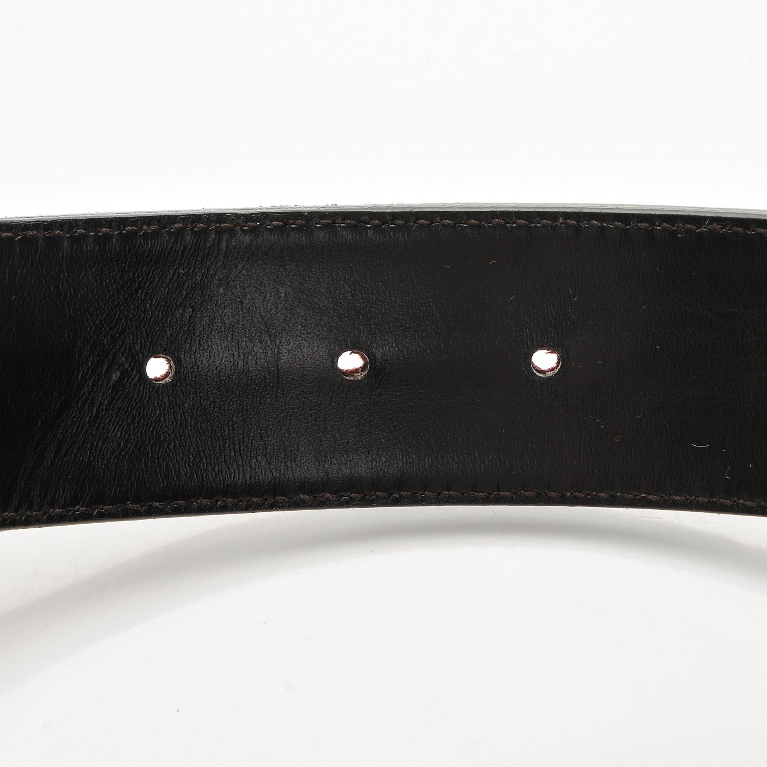 Gucci Canvas Web Interlocking G Belt 85 34 Dark Brown 4 of 6