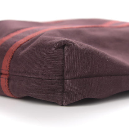 Hermes Canvas Fourre Tout Burgundy 8 of 9