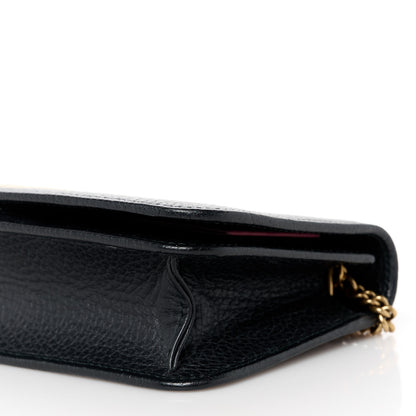 Gucci Dollar Calfskin Garden Mystic Cat Chain Wallet Black 9 of 9