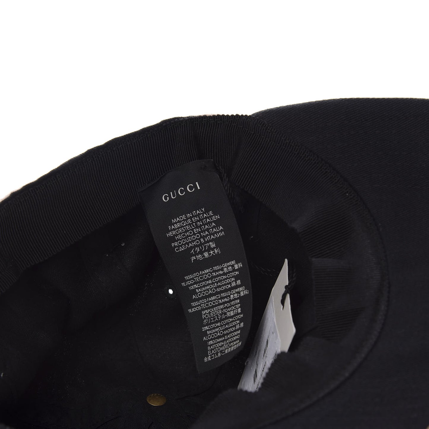 Gabardine Headband Baseball Hat M Black