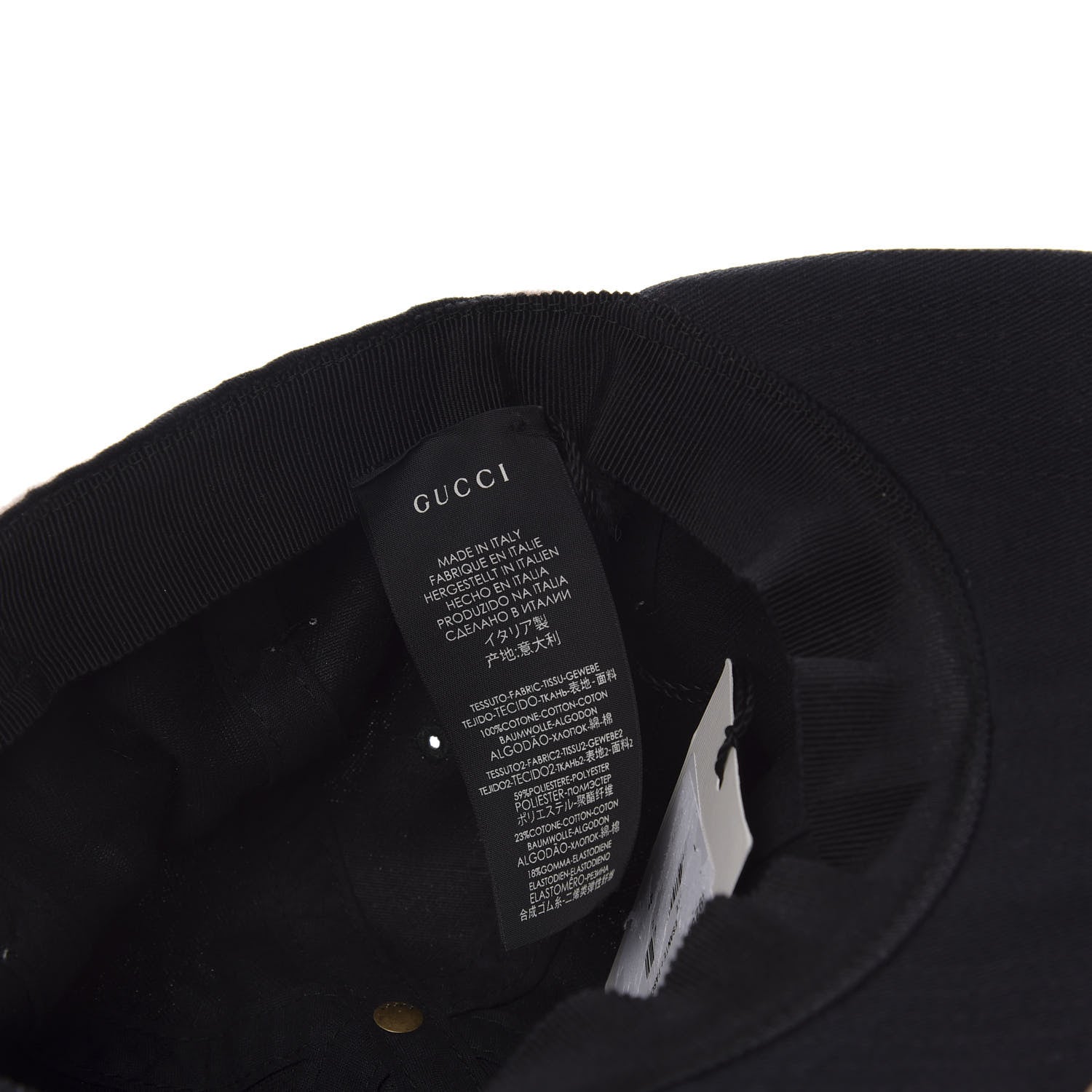 Gucci Gabardine Headband Baseball Hat M Black 8 of 8