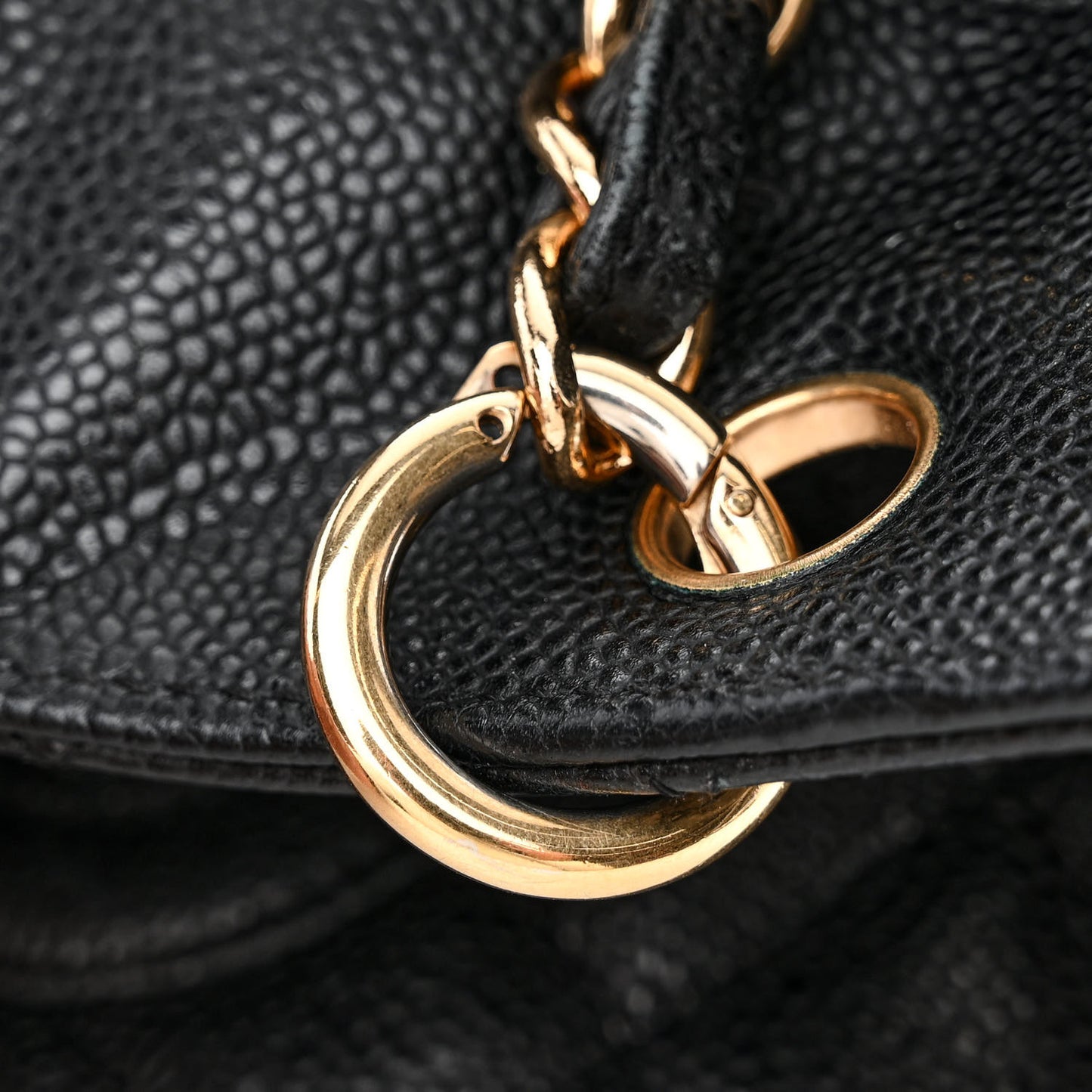 Caviar Quilted Petit Timeless Tote PTT Black