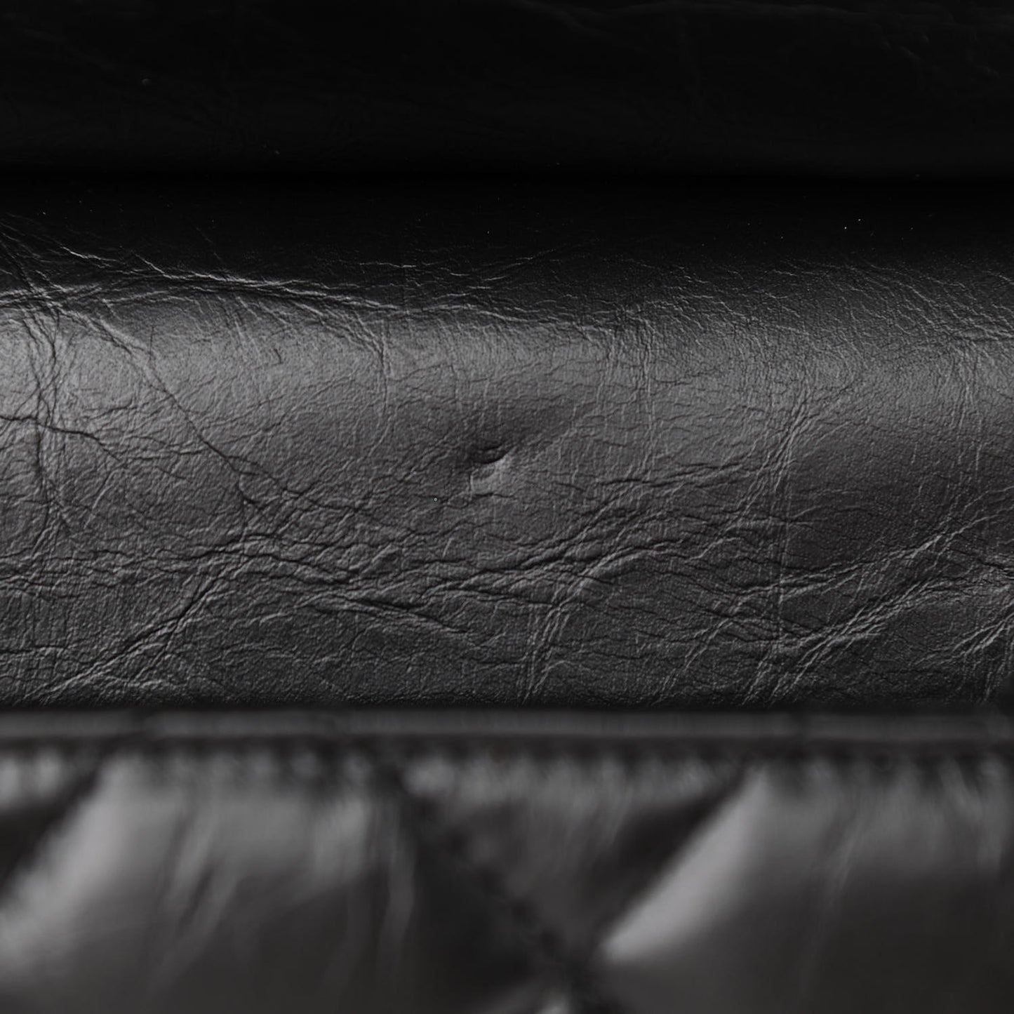 Aged Calfskin Quilted 2.55 Reissue Mini Hanger Flap Black