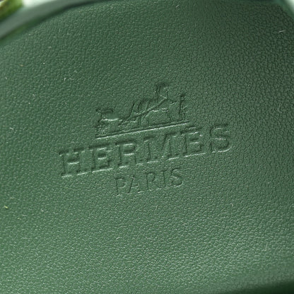 Hermes Calfskin Womens Ines Sandals 37 Vert Lierre 6 of 8