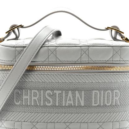 Christian Dior Lambskin Cannage Small Diortravel Vanity Case Cloud Blue 8 of 12