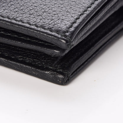 Gucci Calfskin Crystal Double G Card Case Black 9 of 10