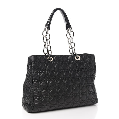 Christian Dior Lambskin Cannage Large Dior Soft Shopping Tote Black 2 of 10