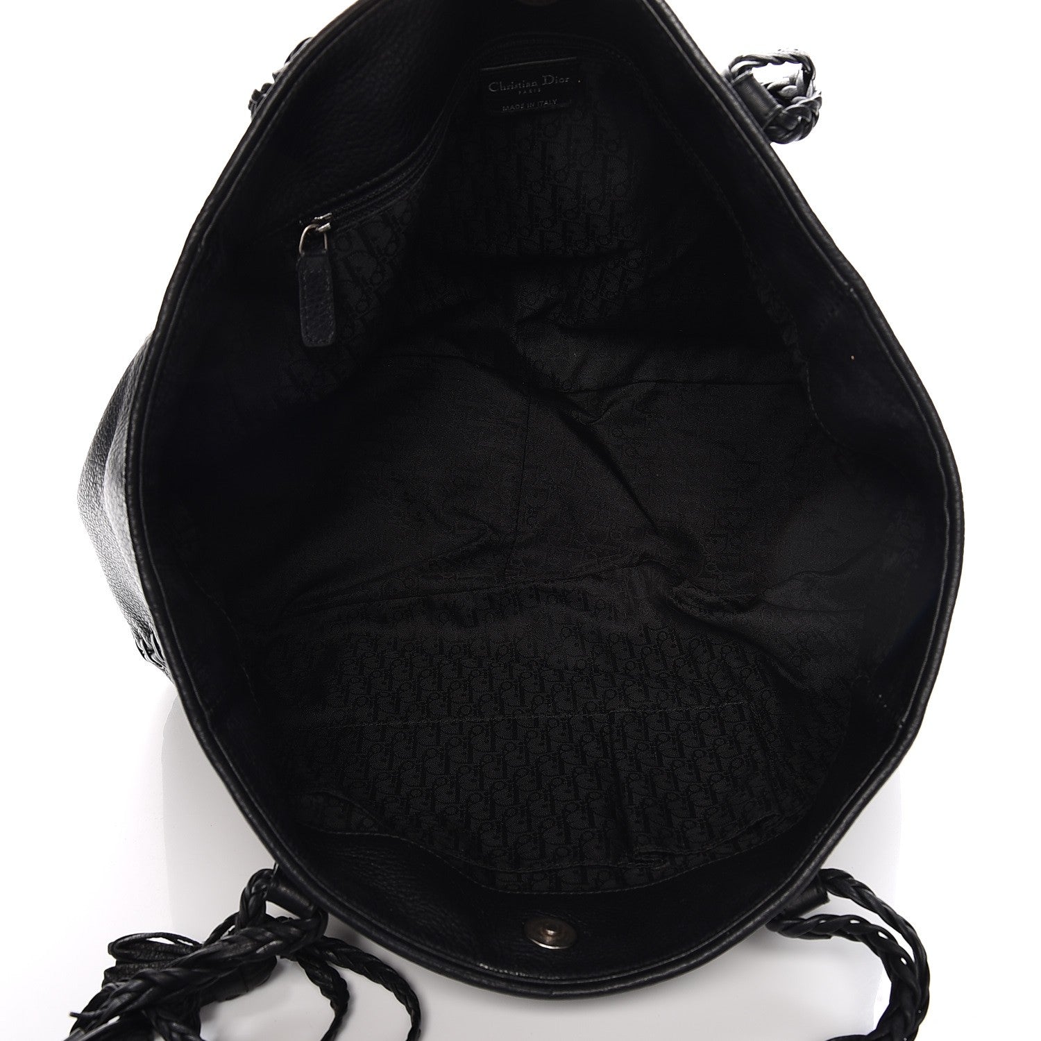 Christian Dior Calfskin Ethnic Tote Black 5 of 9