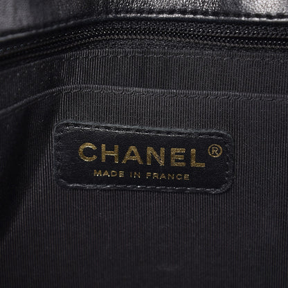 Chanel Patent Quilted Sparkle Glitter Jumbo Single Flap Black 7 of 10
