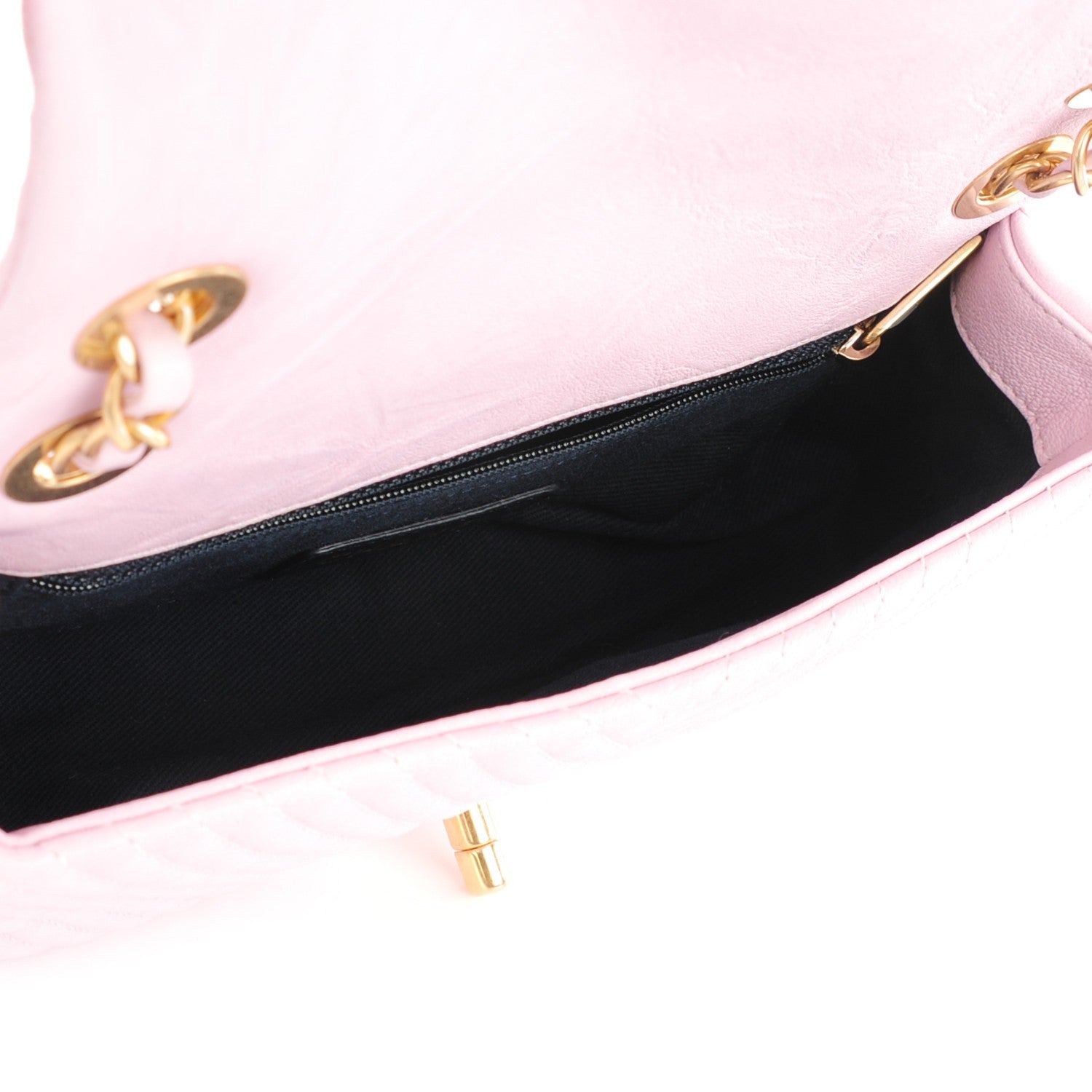 Chanel Lambskin Chevron Quilted Small Flap Light Pink 8 of 8