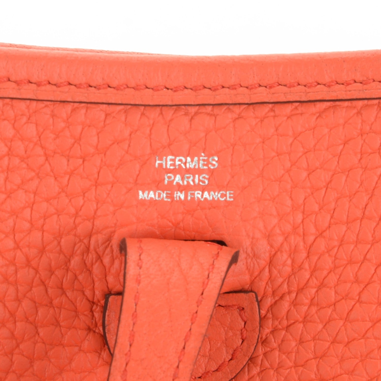 Hermes Taurillon Clemence Amazone Evelyne TPM Orange Poppy Saint Cyr 6 of 9