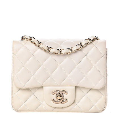 Chanel Lambskin Quilted Mini Square Flap White 1 of 18