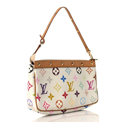Louis Vuitton Monogram Multicolor Pochette Accessories White 3 of 8