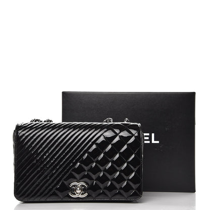 Chanel Patent Quilted Medium Coco Boy Flap Black 9 of 9