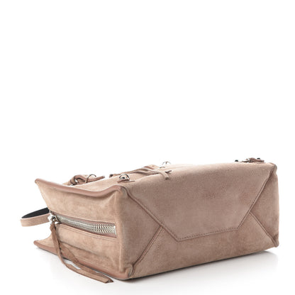 Balenciaga Baby Daim Calf Suede Papier Mini A4 Zip Around Tote Bois De Rose 4 of 11
