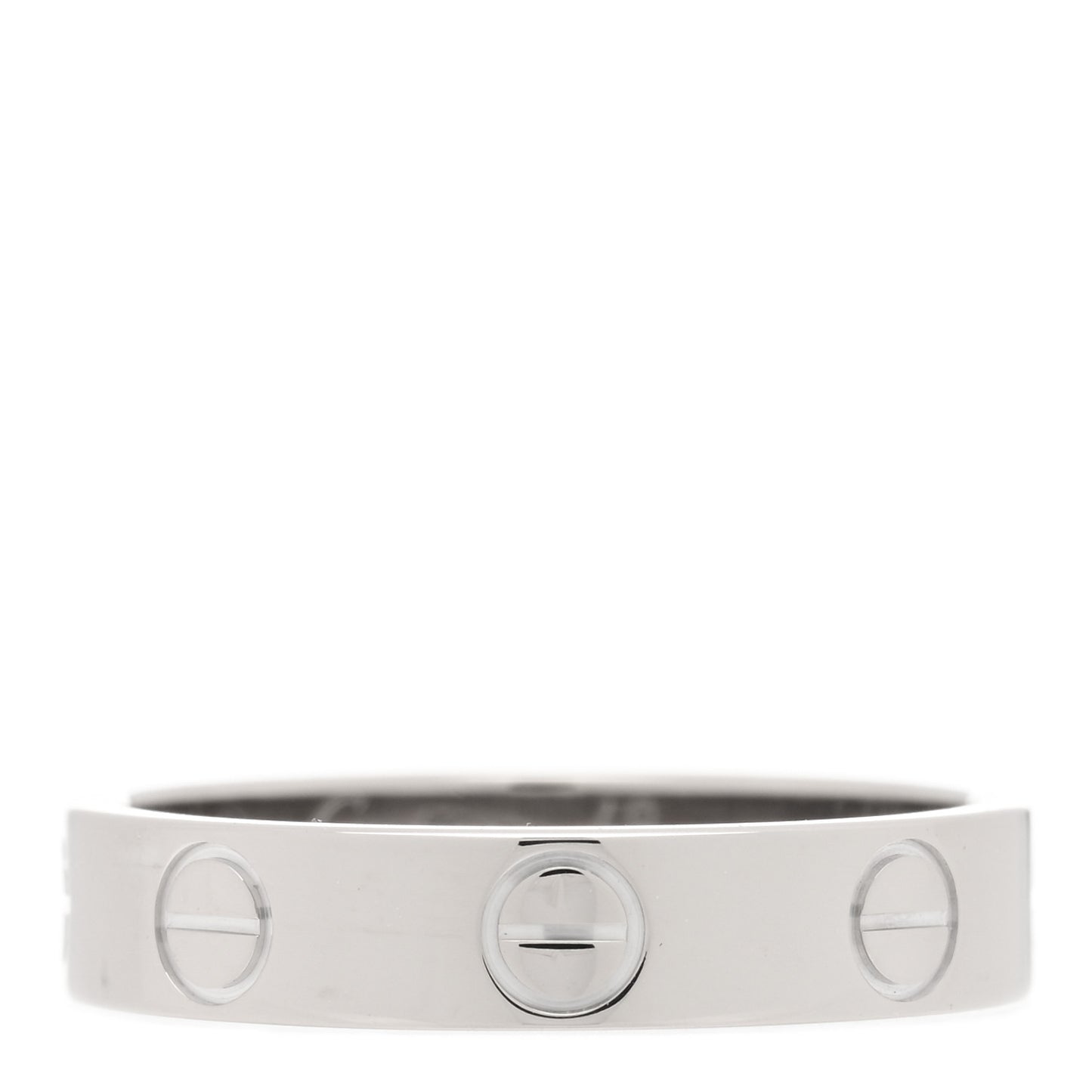 18K White Gold 3.5mm LOVE Wedding Band Ring 48 4.5