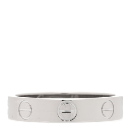 Cartier 18K White Gold 3.5mm LOVE Wedding Band Ring 48 4.5 3 of 4