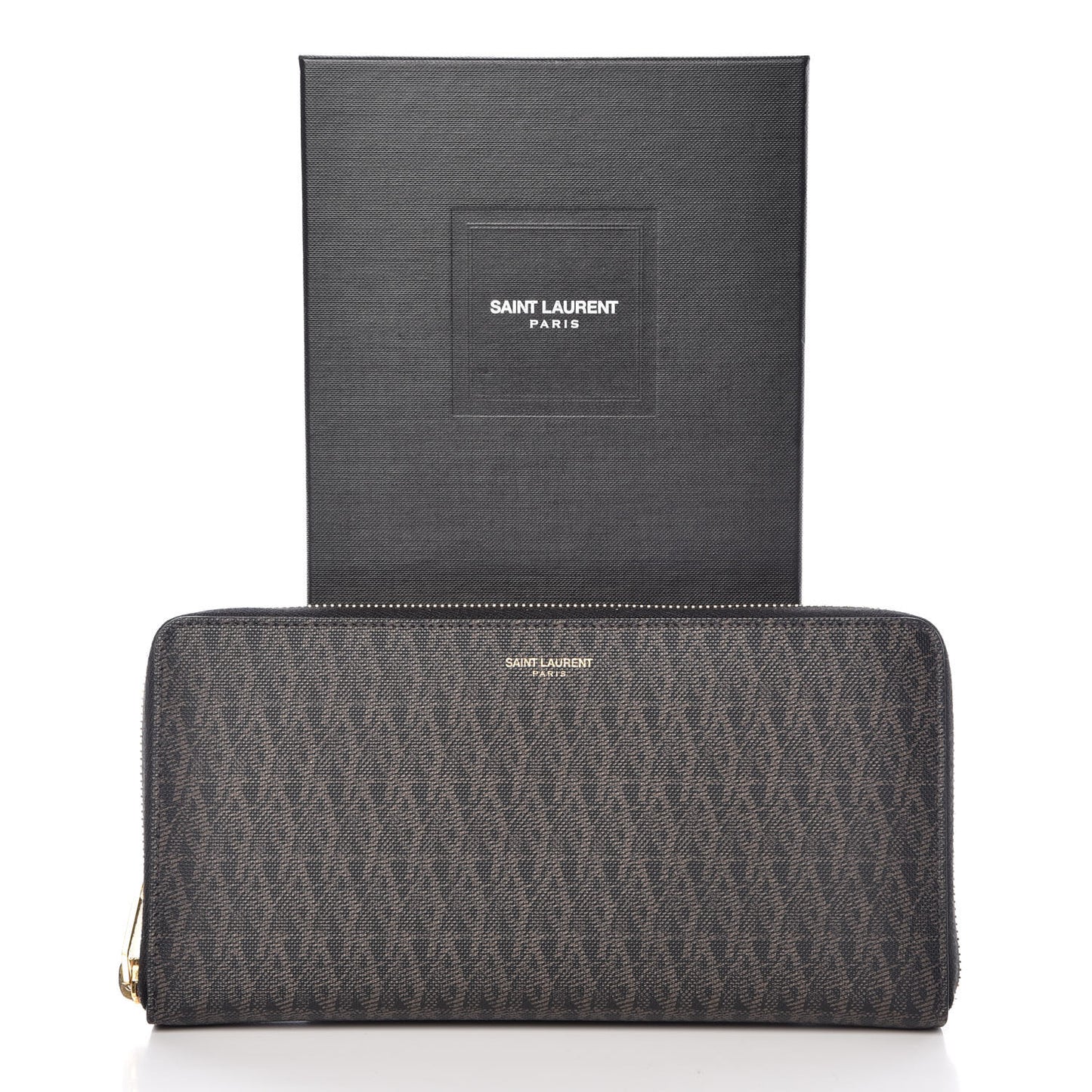 Toile Monogram Long Zip Around Wallet Black