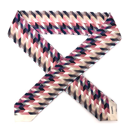 Chanel Silk CC Bandeau Scarf Purple Pink Multicolor 1 of 4