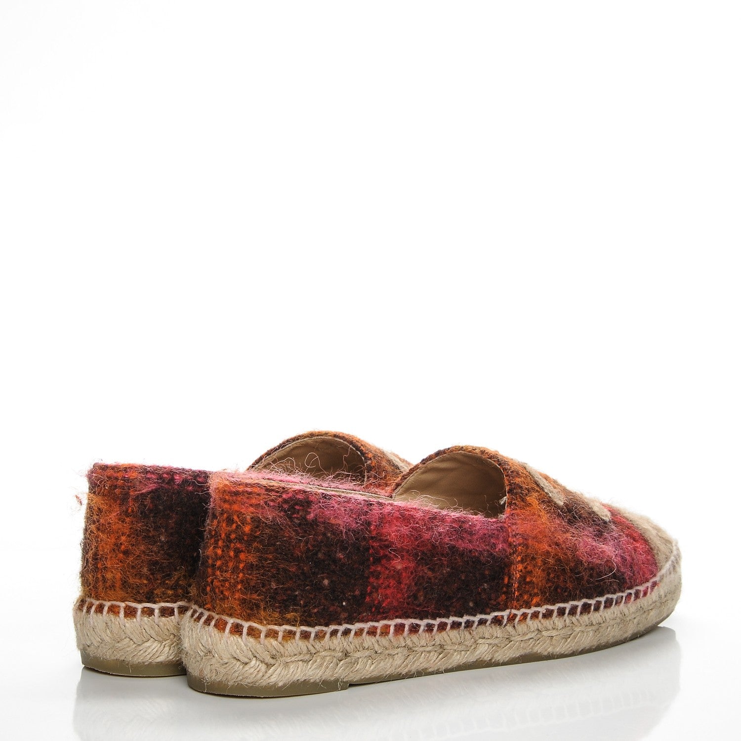 Chanel Tweed CC Espadrilles 39 Brown Pink Beige 4 of 7