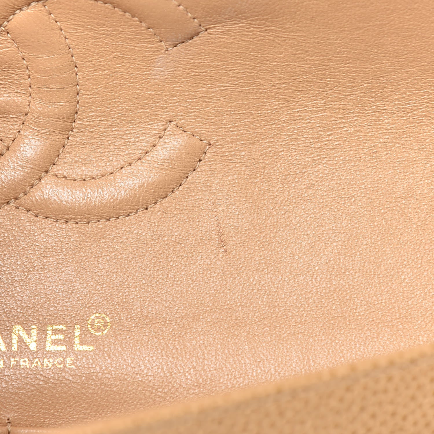 Chanel Caviar Quilted Medium Double Flap Beige 9 of 9