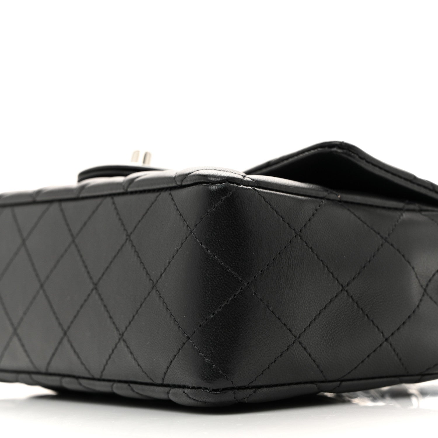 Chanel Lambskin Quilted Mini Rectangular Flap Black 1793177