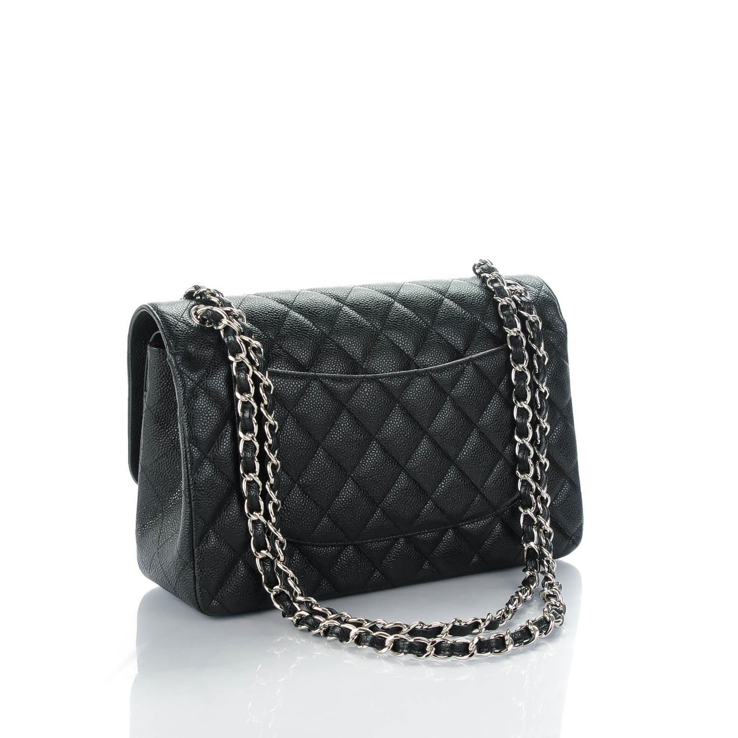 Chanel Caviar Quilted Jumbo Double Flap Black 3 of 9