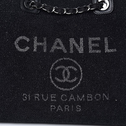 Chanel Lurex Boucle Medium Deauville Tote Black 10 of 10